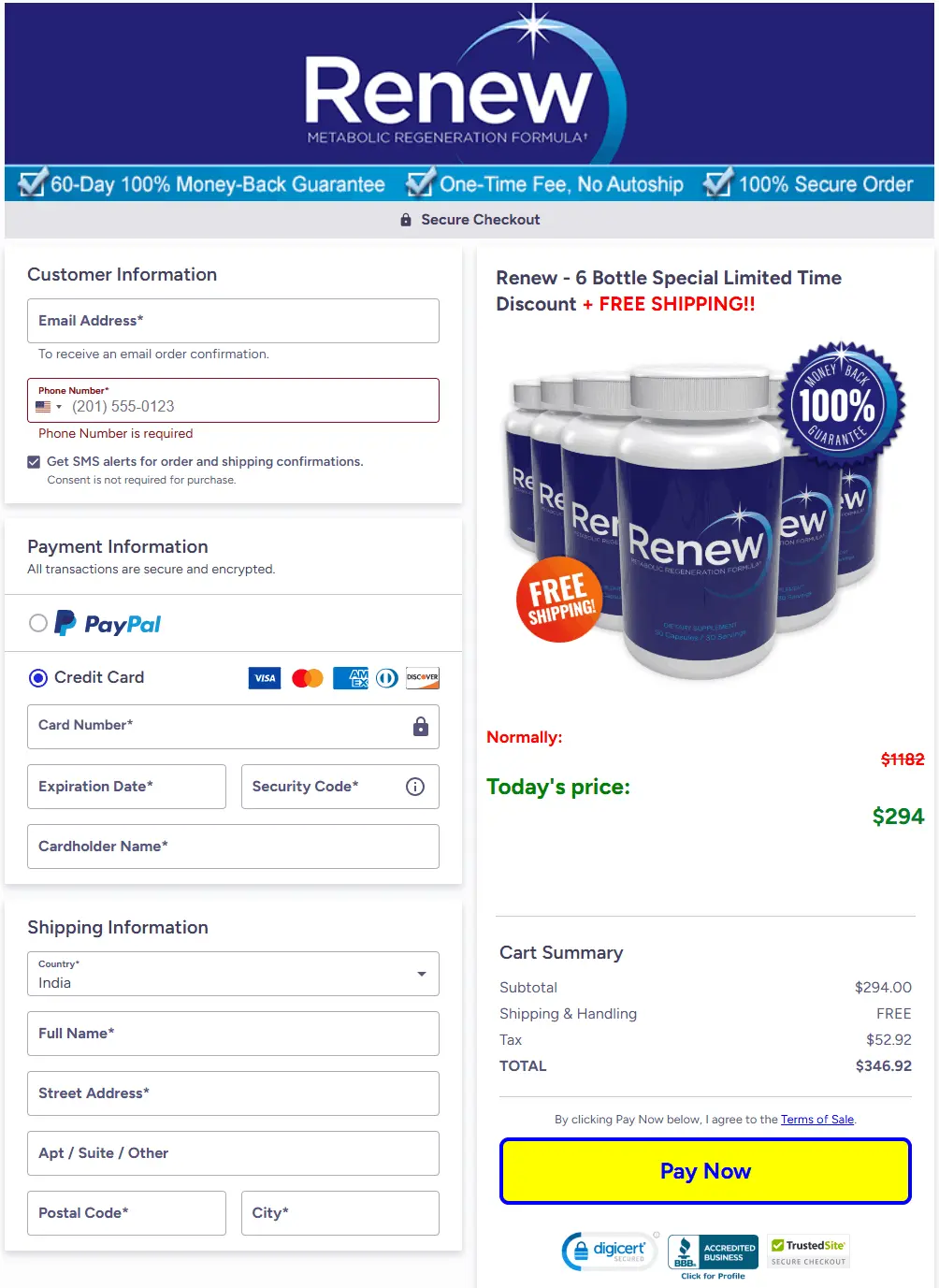 renew buy page